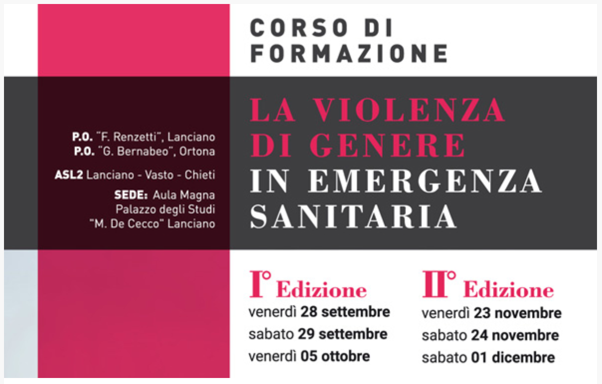 Corso di formazione “La violenza di genere in emergenza sanitaria”